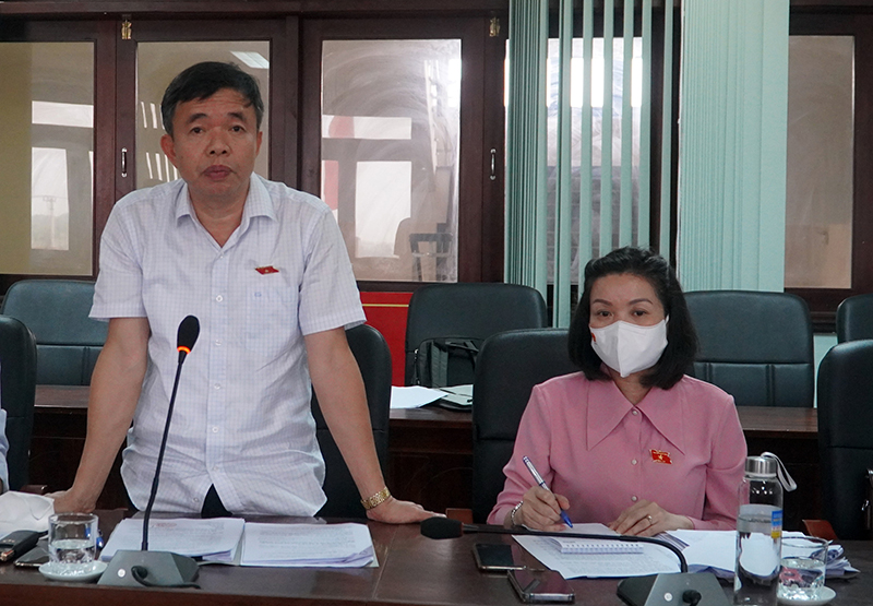  Đại biểu Nguyễn Tiến Nam phát biểu tại buổi giám sát