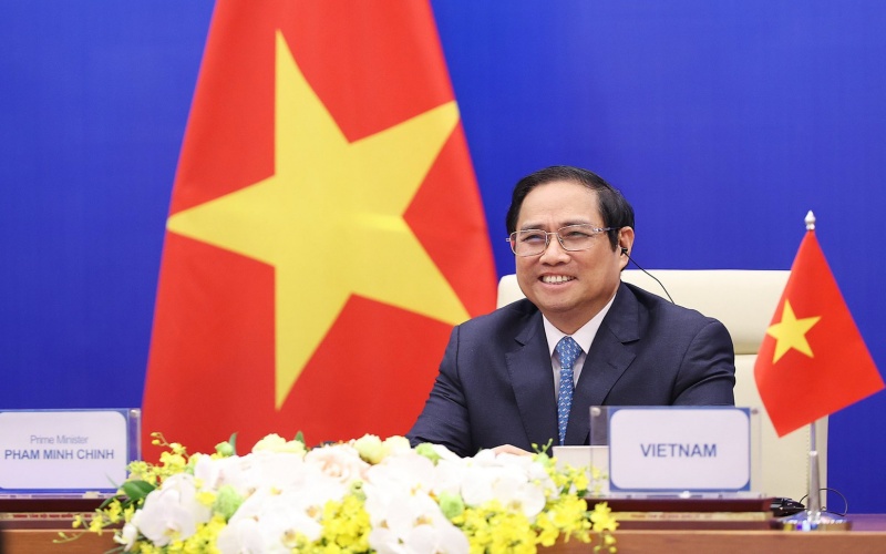 Thủ tướng Phạm Minh Chính phát biểu tại Hội nghị cấp cao lần thứ 4 khu vực châu Á-Thái Bình Dương về Nước.