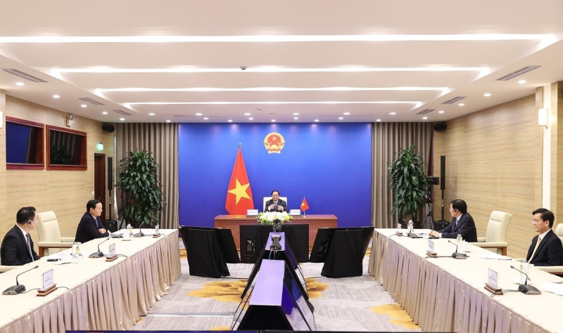 Thủ tướng Phạm Minh Chính dự Hội nghị cấp cao lần thứ 4 khu vực châu Á-Thái Bình Dương về Nước. (Ảnh: Dương Giang/TTXVN)