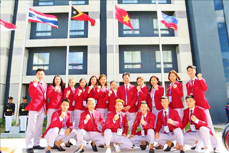 Dự kiến, Đoàn Thể thao Việt Nam sẽ tham dự Lễ thượng cờ SEA Games 31 với 31 thành viên. Ảnh: TTXVN
