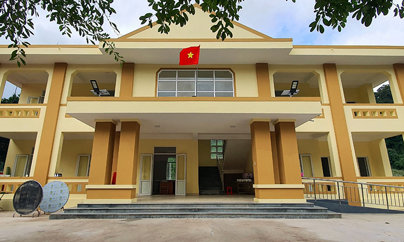 Trạm Y tế xã Thượng Trạch được đầu tư nâng cấp khang trang.