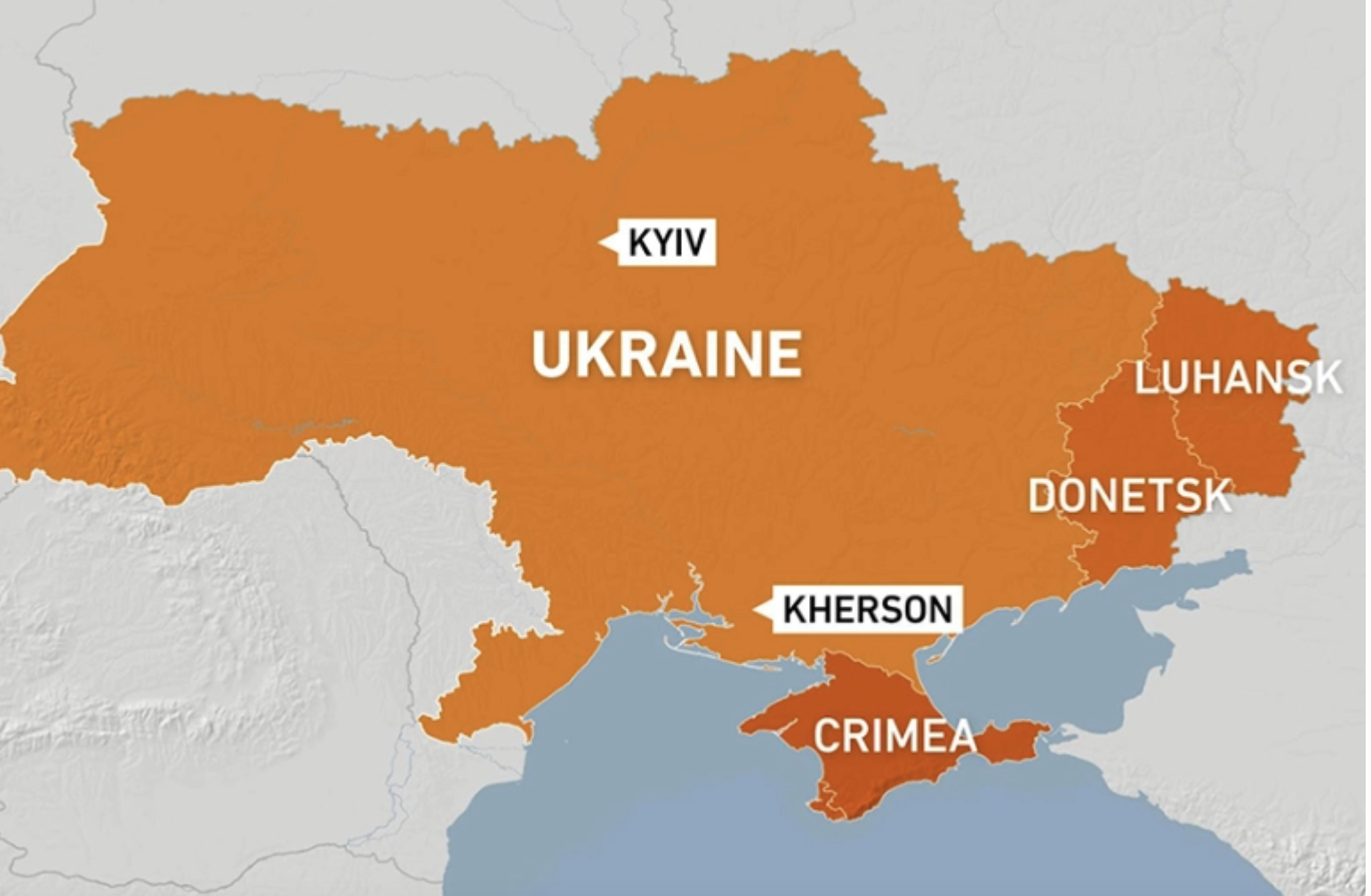 Vùng Kherson thuộc miền nam Ukraine, nằm giáp Crimea. Ảnh: Al Jazzeera