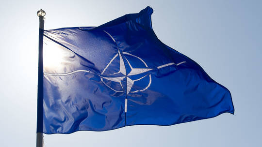 Lá cờ của Liên minh quân sự NATO. Ảnh: Getty Images