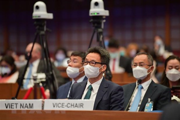 Phó Thủ tướng Vũ Đức Đam tham dự Phiên thảo luận cấp cao Khóa họp lần thứ 78 Ủy ban Kinh tế và Xã hội Liên hợp quốc khu vực châu Á-Thái Bình Dương. (Ảnh: Ngọc Quang/TXTVN)