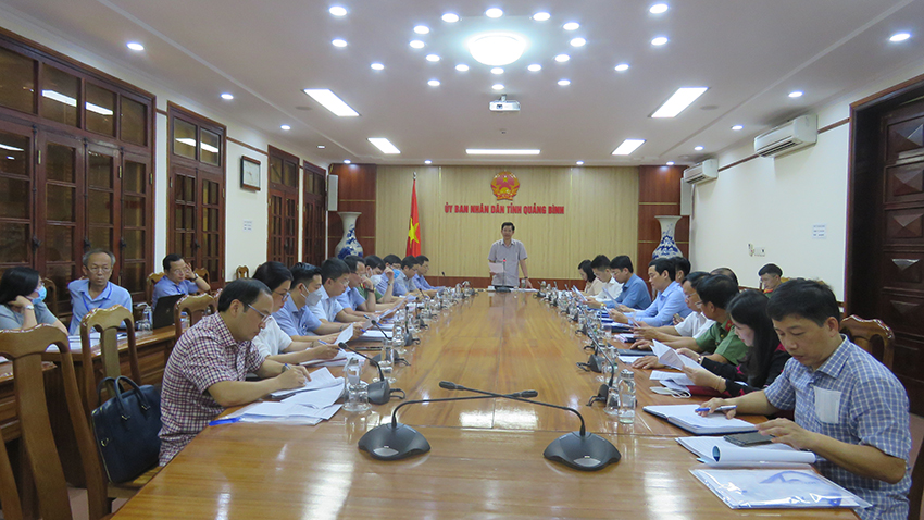 Đồng chí Phó Chủ tịch UBND tỉnh Hồ An Phong phát biểu chỉ đạo cuộc họp