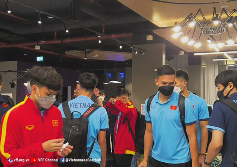 Các cầu thủ U23 Việt Nam sang UAE tập huấn. (Nguồn: VFF)