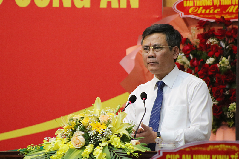 Đồng chí Chủ tịch UBND tỉnh Trần Thắng phát biểu tại buổi lễ