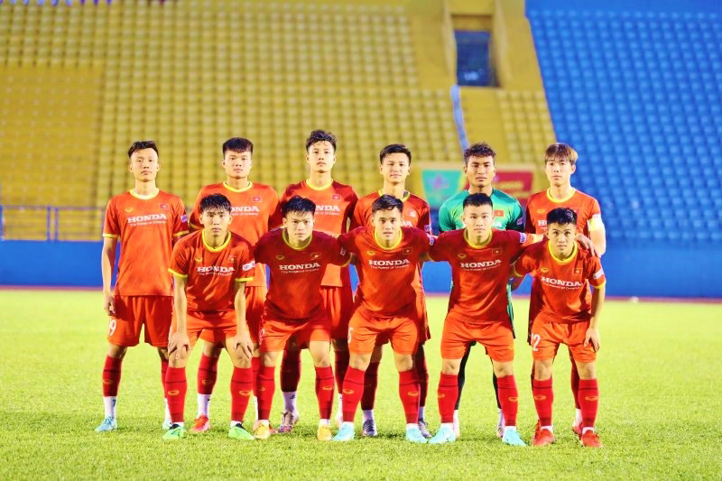 U23 Việt Nam đang rất tập trung hướng tới trận ra quân tại VCK U23 châu Á 2022. Ảnh minh họa: VFF
