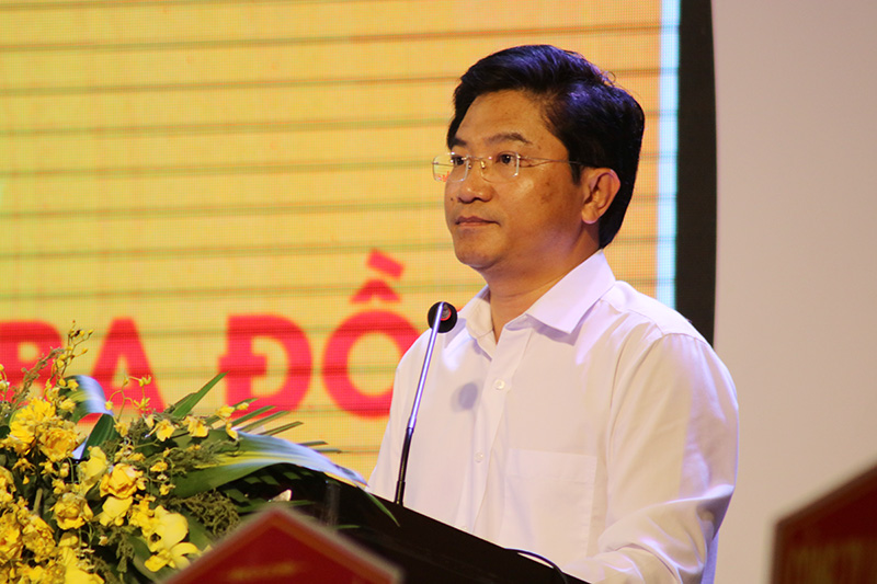 Bí thư thị ủy Ba Đồn Trương An Ninh phát biểu tại buổi tọa đàm