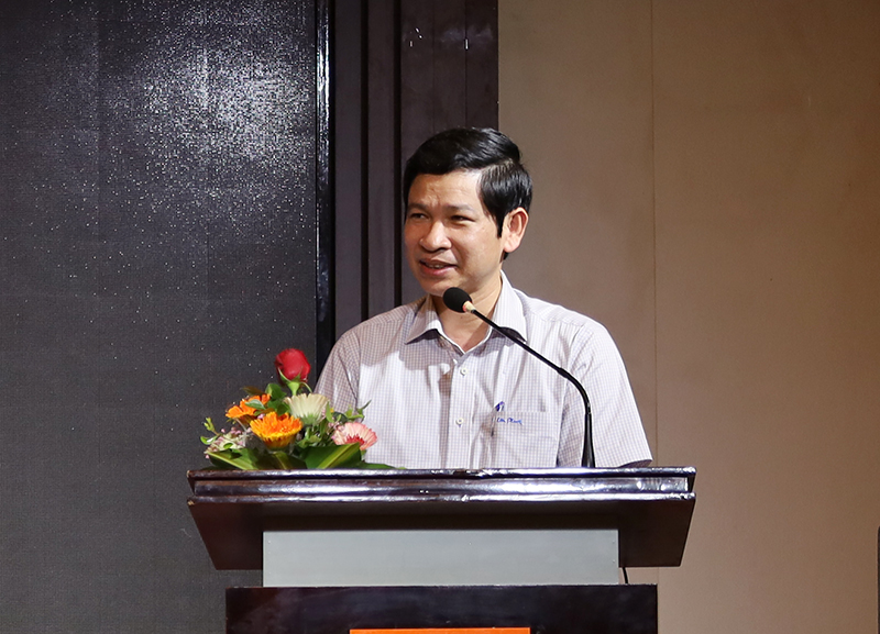 Đồng chí Phó Chủ tịch UBND tỉnh Hồ An Phong phát biểu tại buổi lễ.