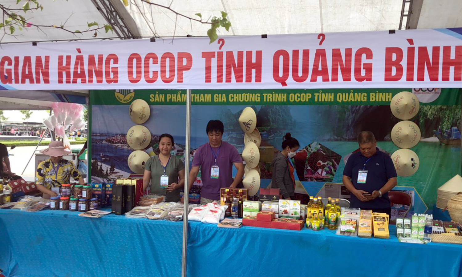 Gian hàng của tỉnh Quảng Bình tại Festival trái cây và sản phẩm OCOP Việt Nam năm 2022