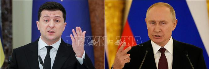 Tổng thống Ukraine Volodymyr Zelensky (trái) và Tổng thống Nga Vladimir Putin. Ảnh: AFP/TTXVN