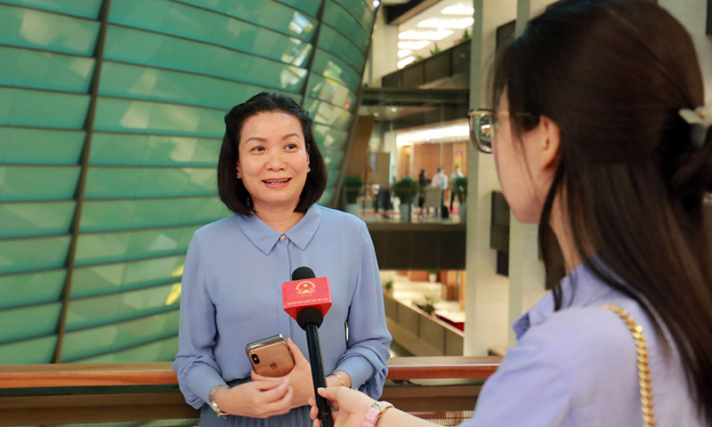 Đại biểu Nguyễn Minh Tâm trả lời phỏng vấn Truyền hình Quốc hội