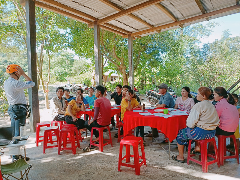 Tham gia lớp tập huấn có 18 học viên là đồng bào Bru-Vân Kiều ở xã Kim Thủy (Lệ Thủy).