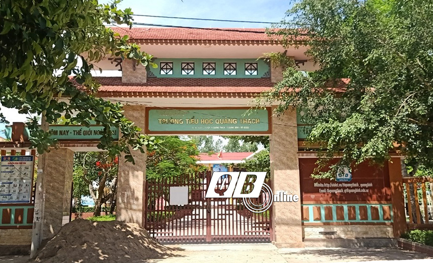 Trường tiểu học Quảng Thạch, nơi có đơn tố cáo.