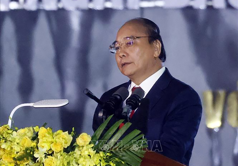 Chủ tịch nước Nguyễn Xuân Phúc phát biểu tại Lễ báo công dâng Bác