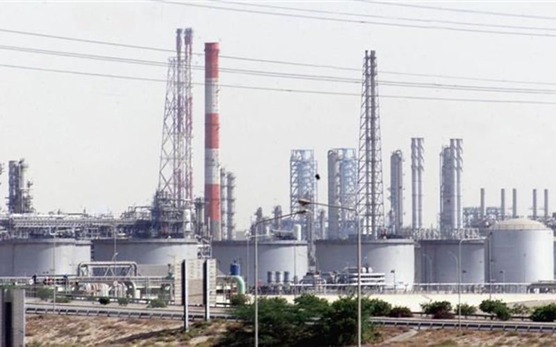  Toàn cảnh một cơ sở sản xuất dầu của Saudi Arabia ở Vịnh Jubail. (Ảnh: AFP/TTXVN)
