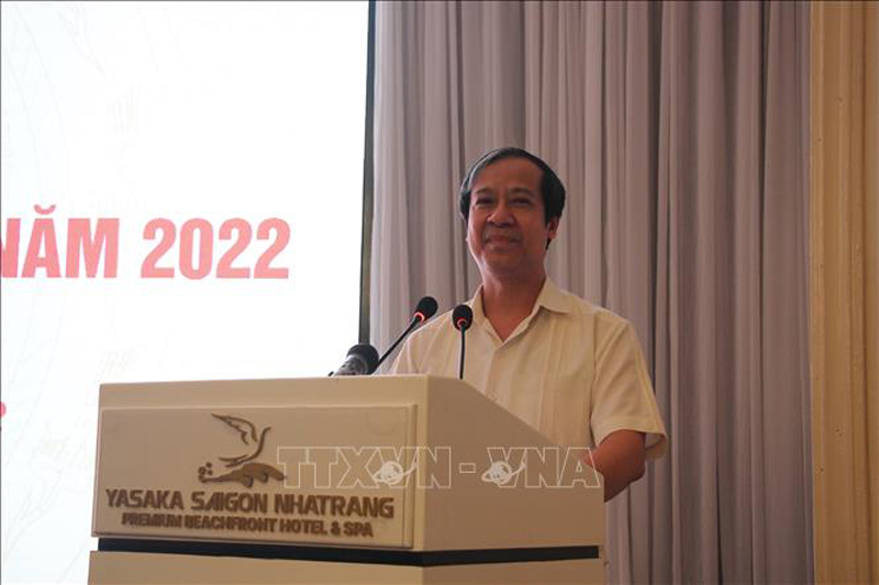  Bộ trưởng Bộ Giáo dục và Đào tạo Nguyễn Kim Sơn phát biểu tại Hội nghị.