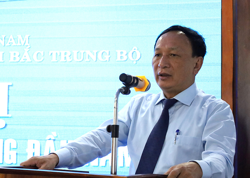 Đồng chí đồng chí Phó Bí thư Thường trực Tỉnh ủy Trần Hải Châu phát biểu tại hội nghị.