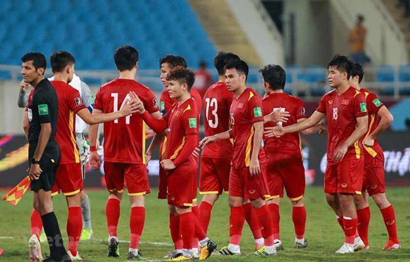 Đội tuyển Việt Nam đá giao hữu với Afghanistan vào tháng 6. (Ảnh: Vietnam+)