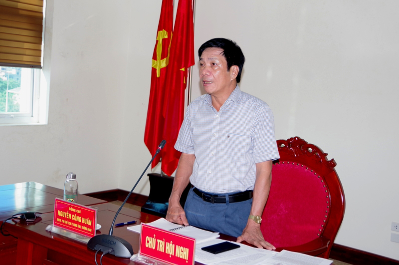 Đồng chí Phó Chủ tịch Thường trực HĐND tỉnh Nguyễn Công Huấn phát biểu chỉ đạo và kết luận tại buổi kiểm tra.