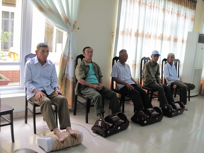 Thương binh điều dưỡng tại Trung tâm Điều dưỡng luân phiên NCC tỉnh Quảng Bình.