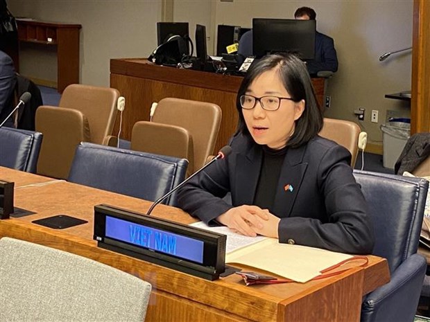 Đại sứ Nguyễn Phương Trà, Phó Trưởng Phái đoàn thường trực Việt Nam tại Liên hợp quốc. (Ảnh: TTXVN)