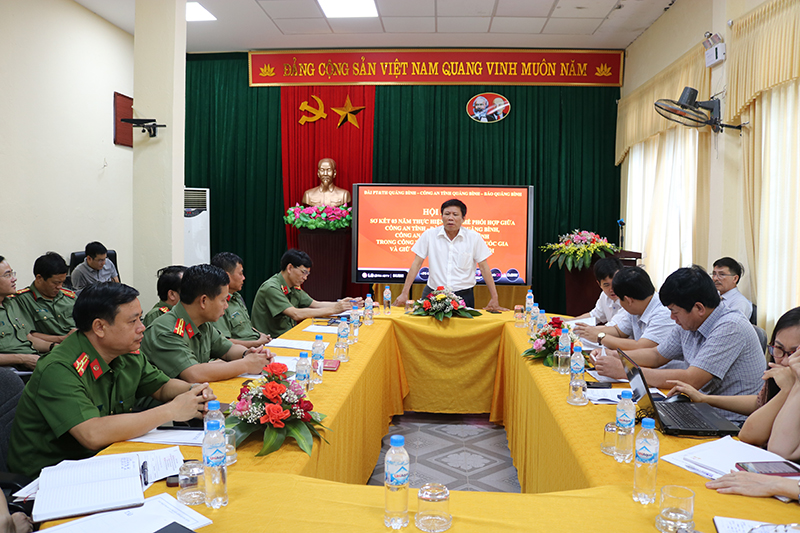 Hội nghị Sơ kết 3 năm thực hiện quy chế phối hợp giữa Công an Quảng Bình, Đài Phát thanh và Truyền hình Quảng Bình và Báo Quảng Bình.