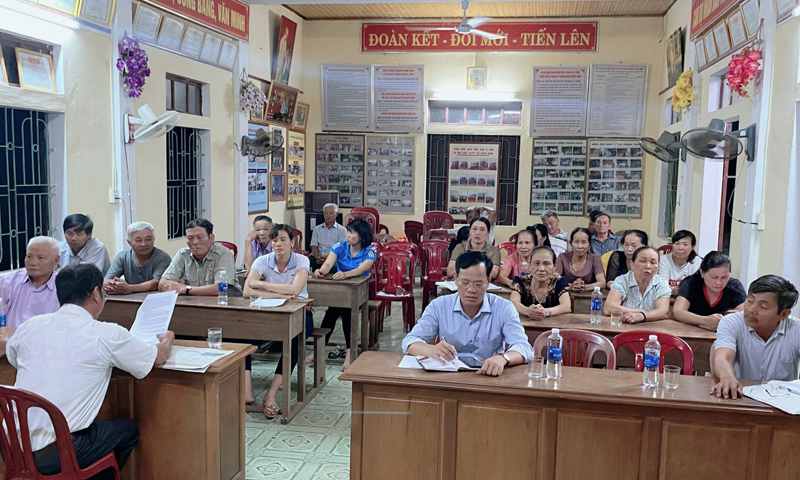 Chi bộ thôn Vĩnh Tuy 3, xã Vĩnh Ninh (Quảng Ninh) đổi mới, nâng cao chất lượng sinh hoạt chi bộ.