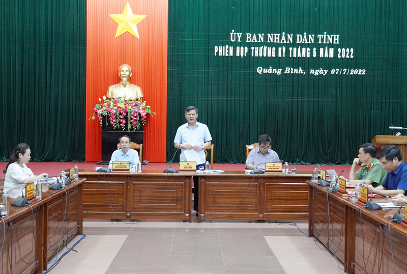 Đồng chí Chủ tịch UBND tỉnh Trần Thắng phát biểu đặt vấn đề tại phiên họp.