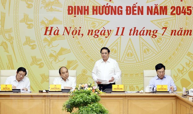 Thủ tướng Phạm Minh Chính phát biểu. (Ảnh: Thống Nhất/TTXVN)