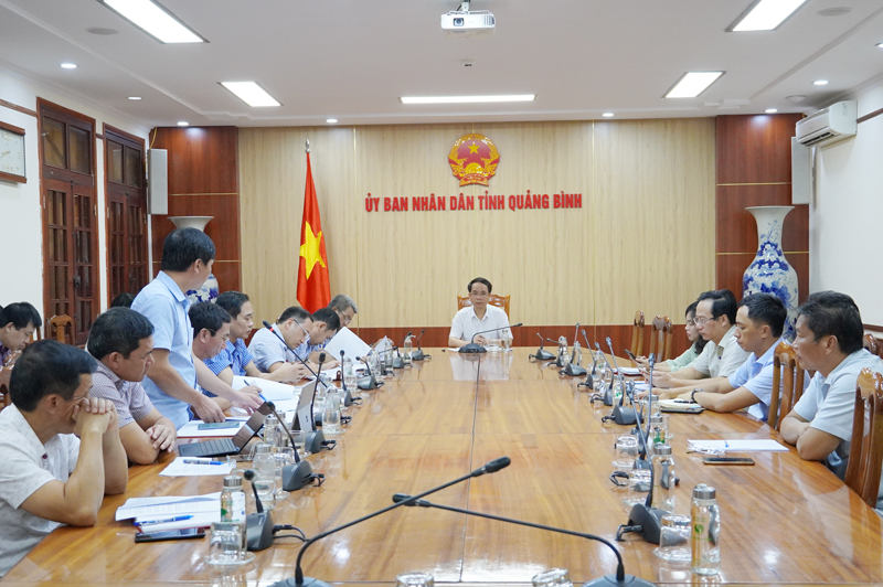Đồng chí Phó Chủ tịch UBND tỉnh Phan Mạnh Hùng chủ trì cuộc làm việc.