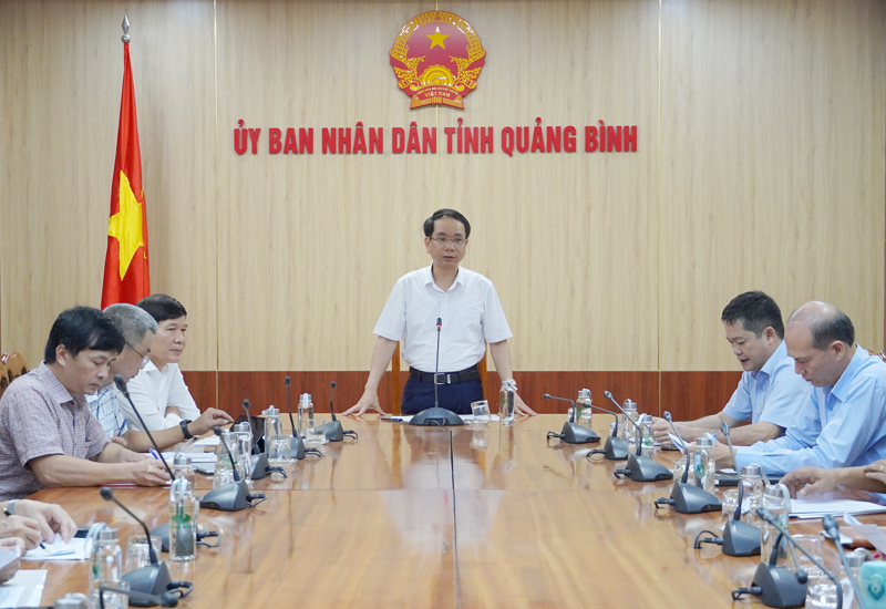 Đồng chí Phó Chủ tịch UBND tỉnh Phan Mạnh Hùng đặt vấn đề tại cuộc họp.