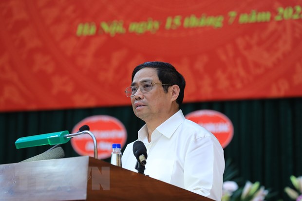 Thủ tướng Phạm Minh Chính phát biểu. (Ảnh: Lâm Khánh/TTXVN)