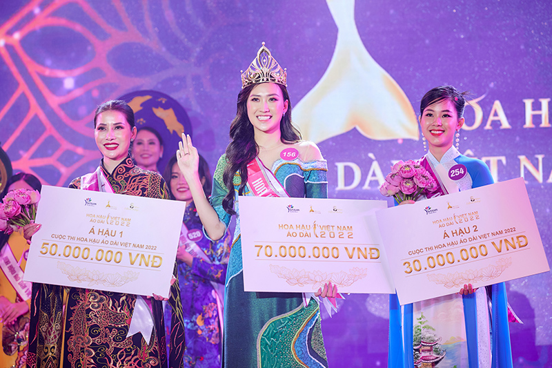 Top 3 Hoa hậu áo dài Việt Nam năm 2022.