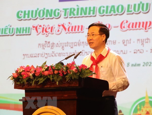Thắt chặt tình đoàn kết, hữu nghị thiếu nhi 3 nước Việt-Lào-Campuchia