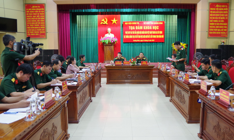 "Phát huy vai trò của Quân đội nhân dân Việt Nam tham gia xây dựng hệ thống chính trị cơ sở ở khu vực biên giới đất liền trong tình hình mới"