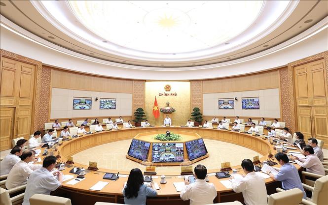 Quang cảnh Phiên họp Chính phủ thường kỳ tháng 7 năm 2022. Ảnh: Dương Giang/TTXVN