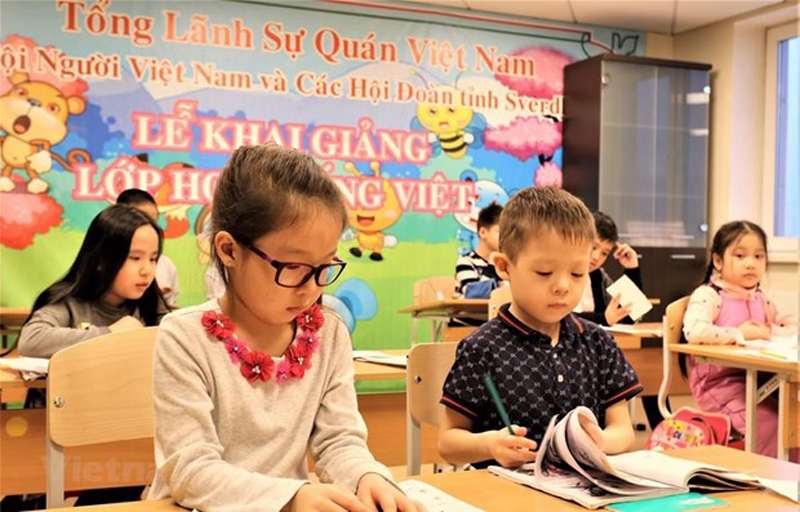Lớp học Tiếng Việt ở Ekaterinburg, Nga. (Ảnh: Vietnam+)