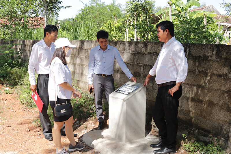 Ảnh: Công trình nâng cấp, sửa chữa hệ thống cấp nước sạch tại thôn Xuân Sơn, xã Hoa Thủy bảo đảm nguồn nước sạch cho 165 hộ dân.