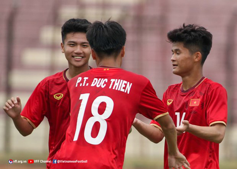 U16 Việt Nam sẽ đối đầu với U16 Thái Lan tại bán kết. (Nguồn: VFF)