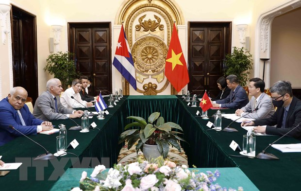 Quang cảnh Tham khảo chính trị cấp Thứ trưởng Ngoại giao Việt Nam-Cuba lần thứ VII. (Ảnh: An Đăng/TTXVN)