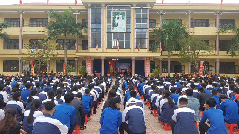 Trường THPT Trần Phú là nơi ươm mầm, đào tạo những tài năng trẻ của các xã phía Bắc huyện Bố Trạch.