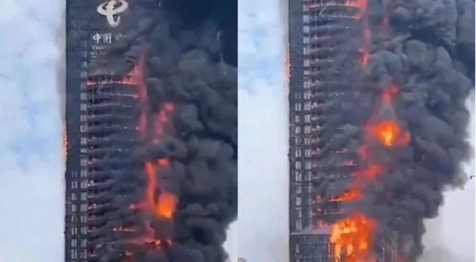 Đã khống chế được vụ cháy tòa nhà chọc trời tại Trung Quốc