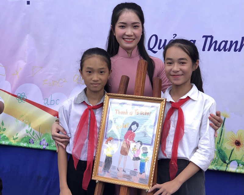 Cô giáo Cao Thị Mỹ Linh (Trường THCS Quảng Thanh), thí sinh đoạt giải nhất tuần 3 của cuộc thi. 