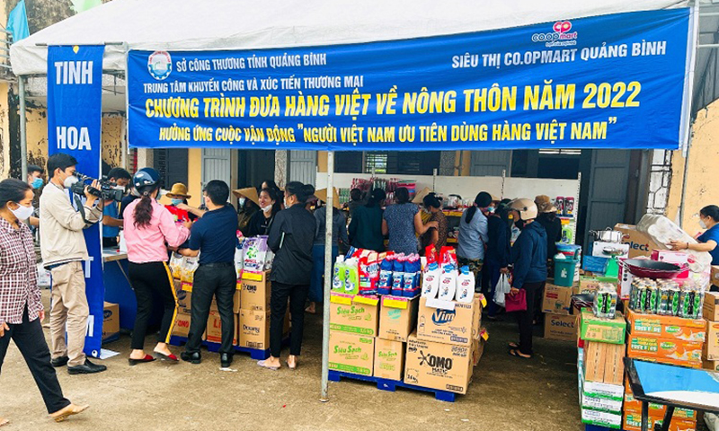 Trong quý II và quý III năm 2022, TTKC-XTTM Quảng Bình đã phối hợp thực hiện 5 đợt đưa hàng Việt về nông thôn.