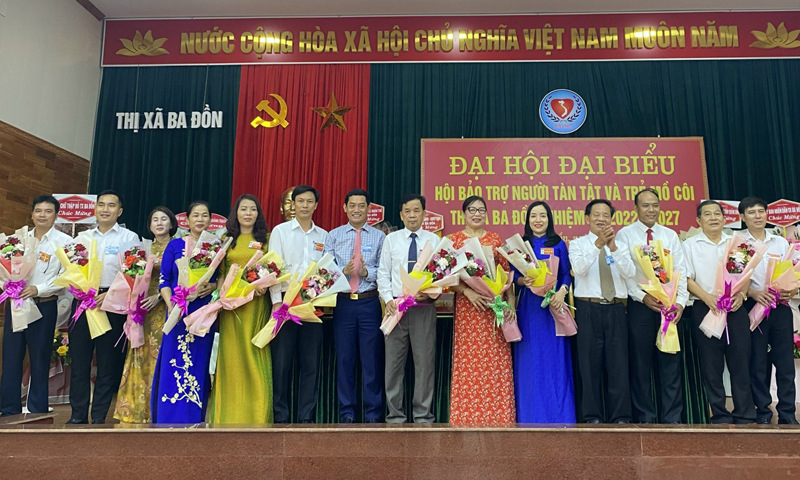 Tỉnh Hội Quảng Bình: Tổ chức thành công Đại hội Hội Bảo trợ người tàn tật và trẻ mồ côi thị xã Ba Đồn