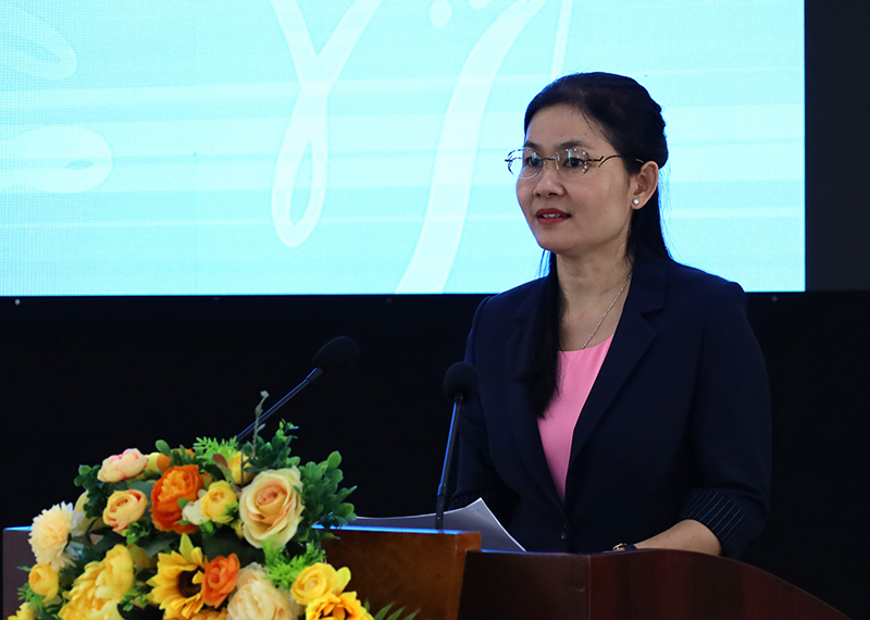 Đồng chí Phó Chủ tịch Hội LHPN Việt Nam Tôn Ngọc Hạnh phát biểu kết luận hội thảo.