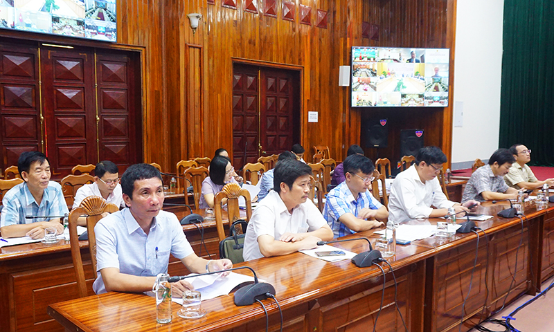 Đại biểu dự hội nghị tại điểm cầu tỉnh Quảng Bình.