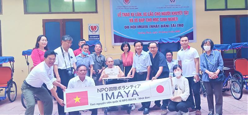 Tổ chức Hội IMAYA Trao xe lăn cho người khuyết tật tỉnh nhà